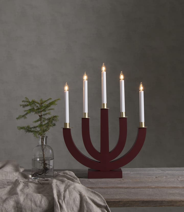 Candelabro de adviento Eli, rojo Star Trading
