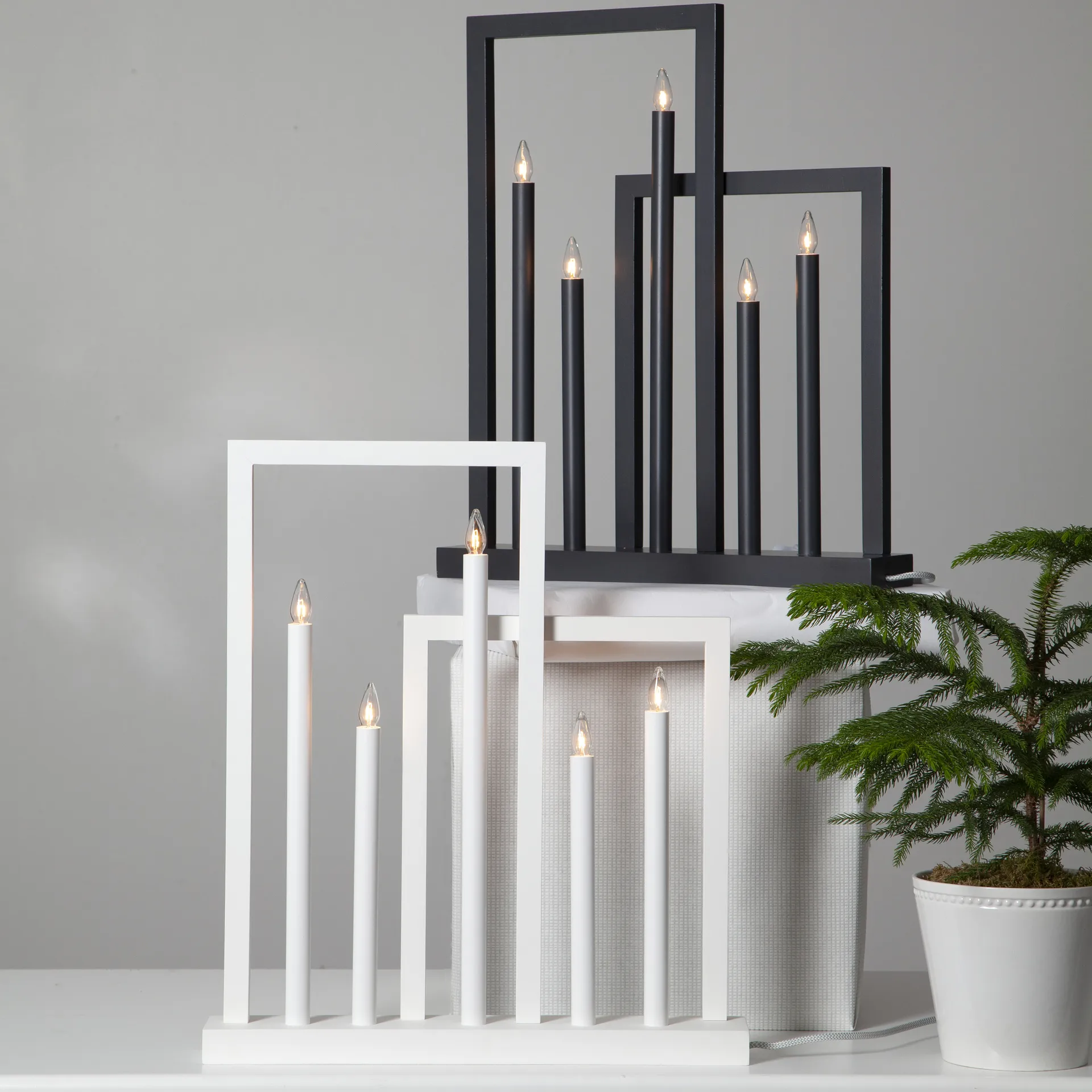 Candelabro de Adviento Frame, blanco Star Trading