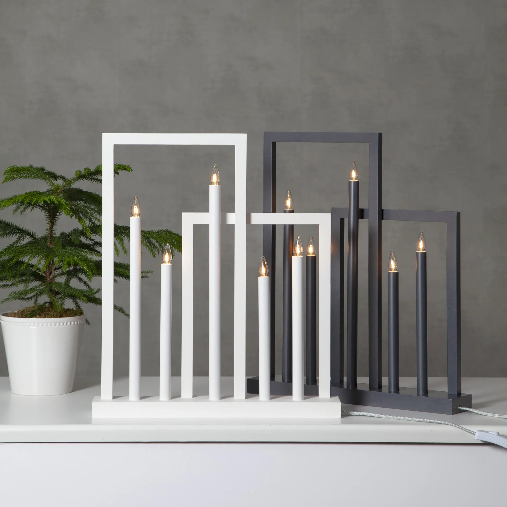 Candelabro de Adviento Frame, blanco Star Trading
