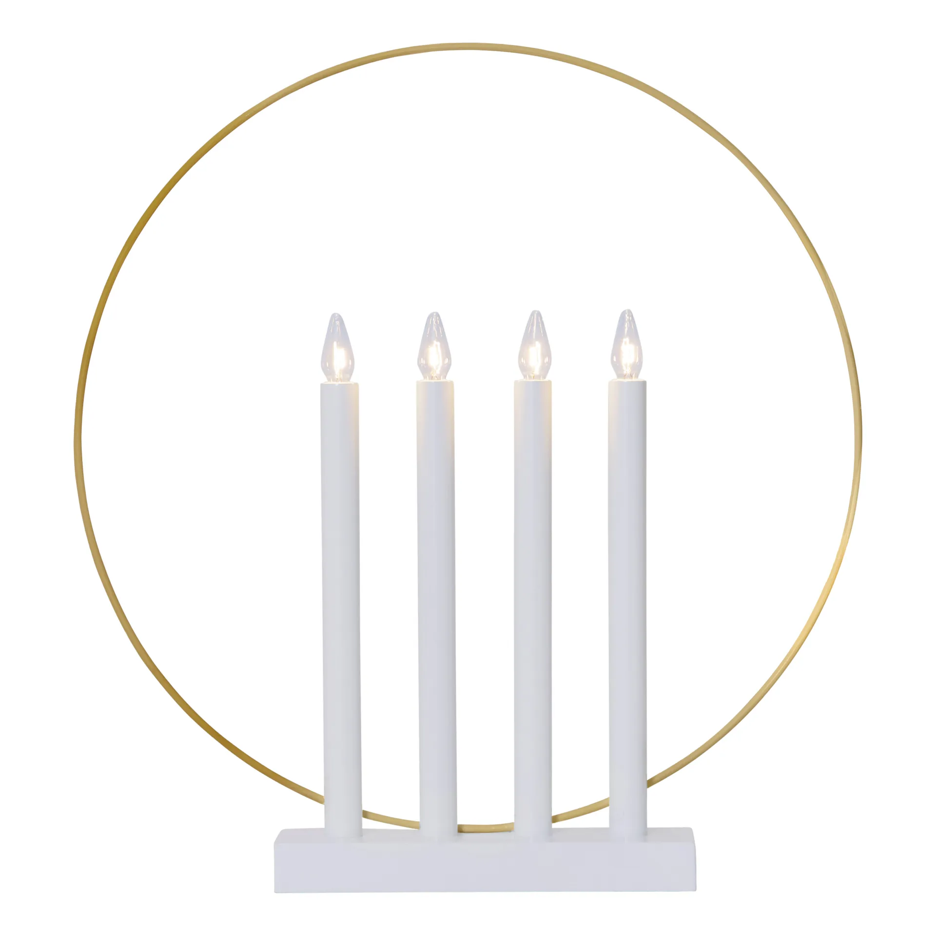 Candelabro de Adviento Glory, blanco Star Trading
