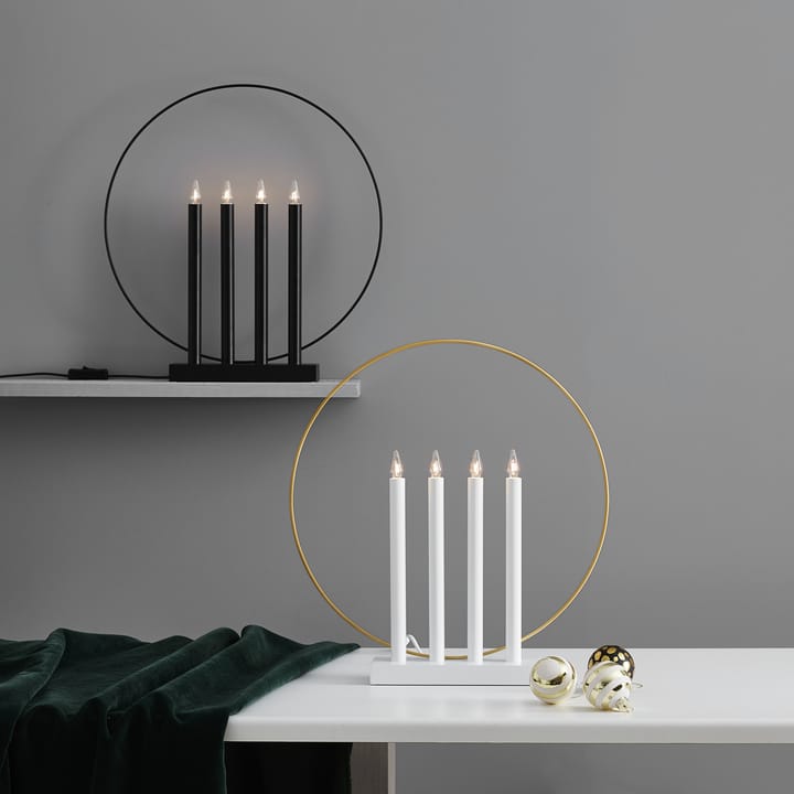 Candelabro de Adviento Glory, blanco Star Trading
