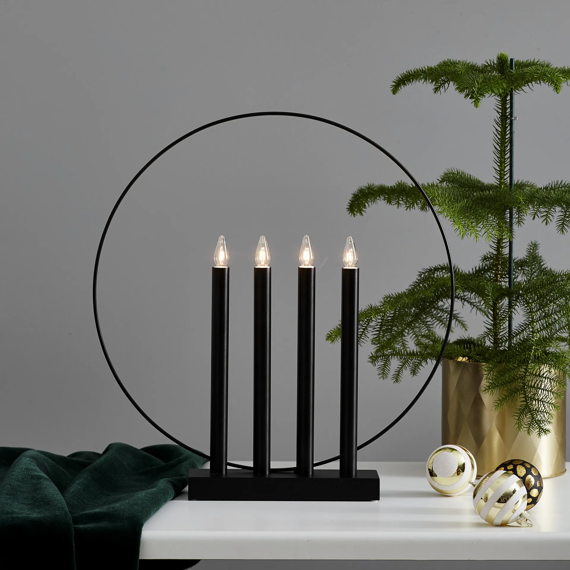 Candelabro de Adviento Glory, negro Star Trading