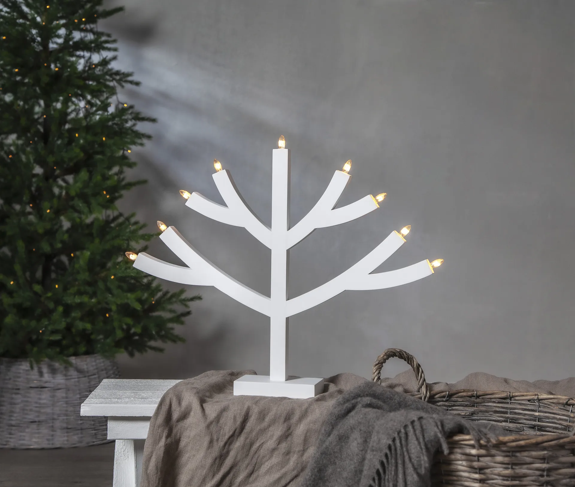 Candelabro de adviento Grene, blanco Star Trading