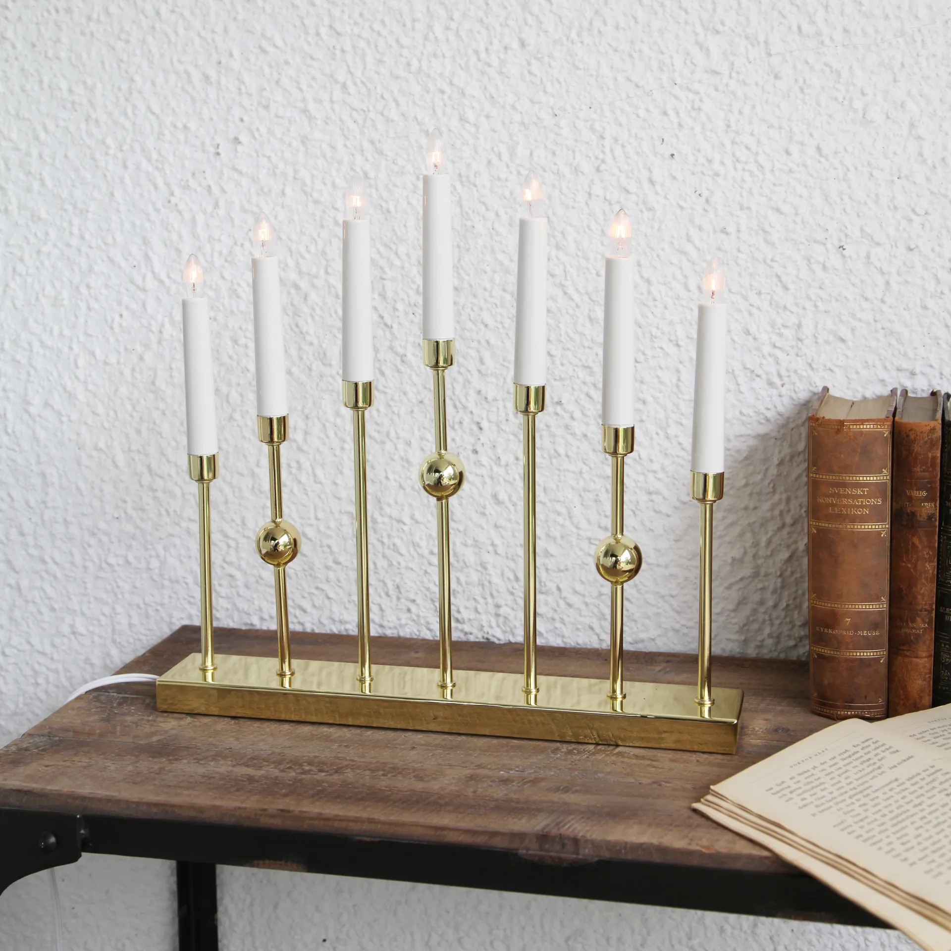 Candelabro de Adviento Gustavo, Latón Star Trading