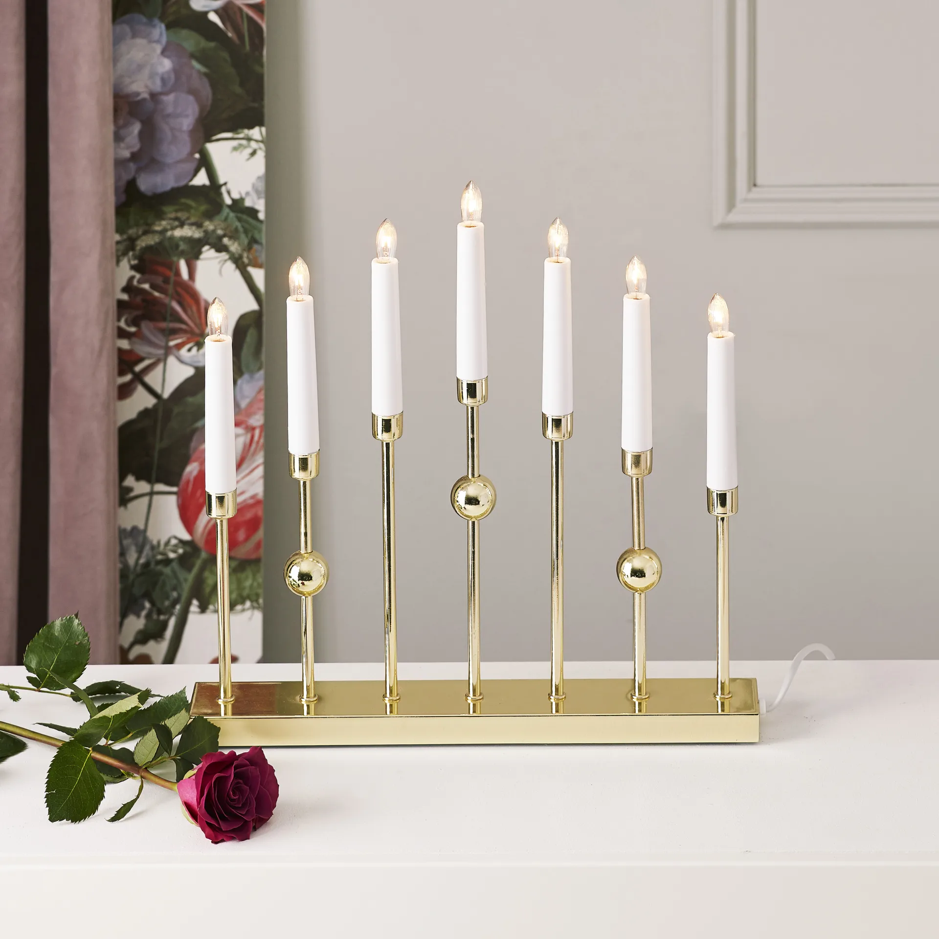 Candelabro de Adviento Gustavo, Latón Star Trading