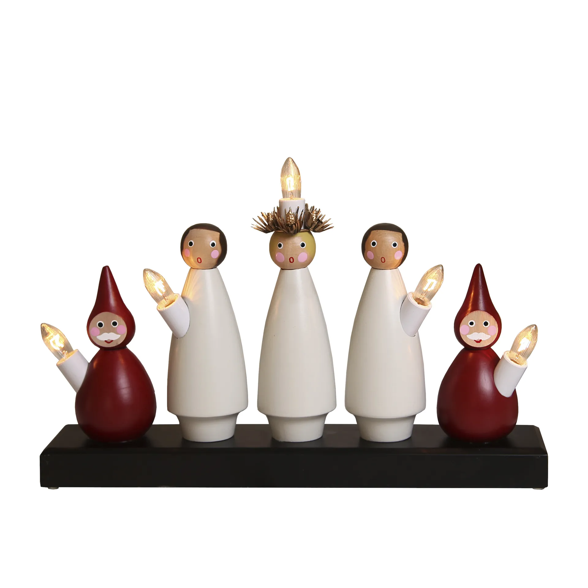 Candelabro de Adviento Lucia Choir, blanco-rojo Star Trading