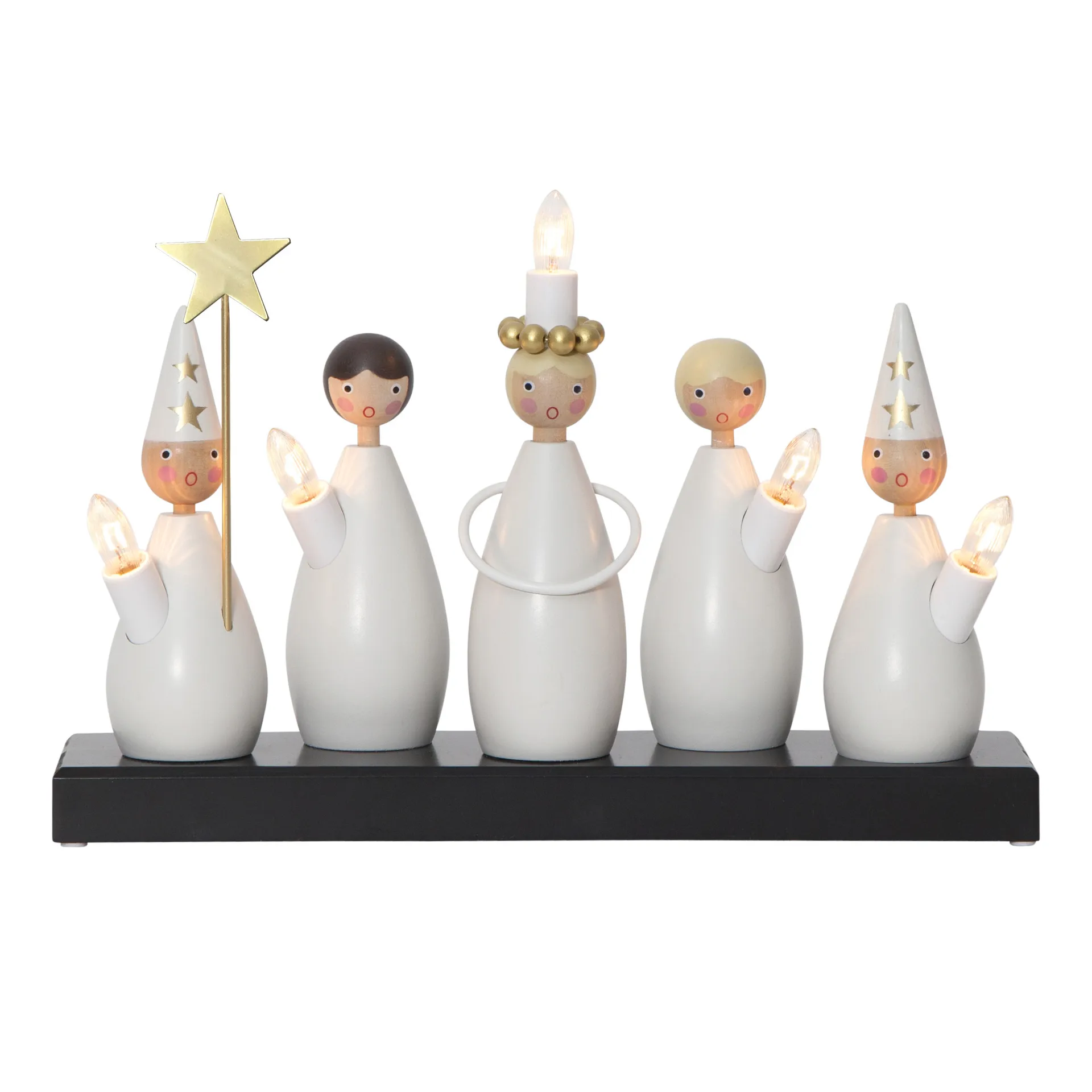 Candelabro de Adviento Lucia Choir, Blanco Star Trading