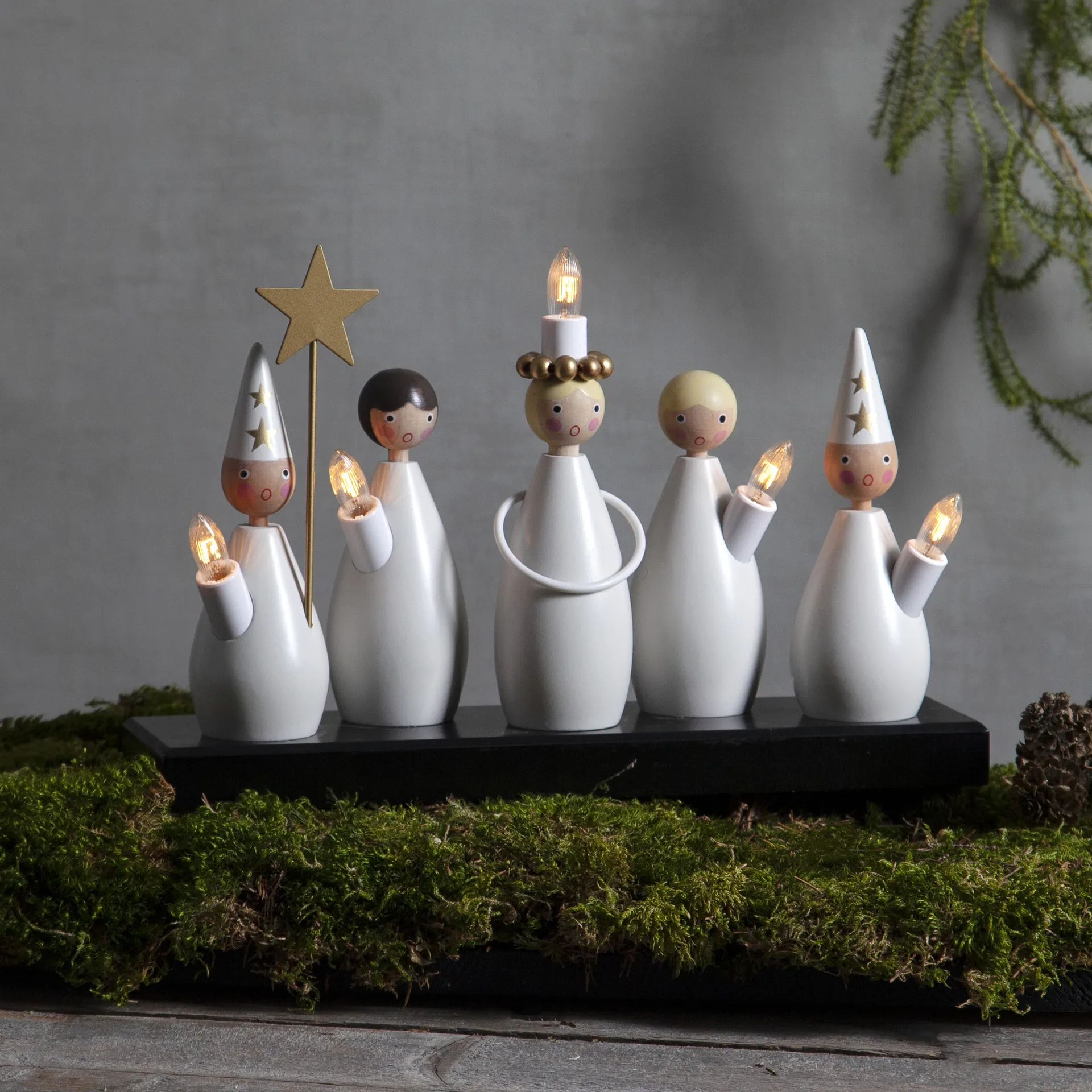 Candelabro de Adviento Lucia Choir, Blanco Star Trading