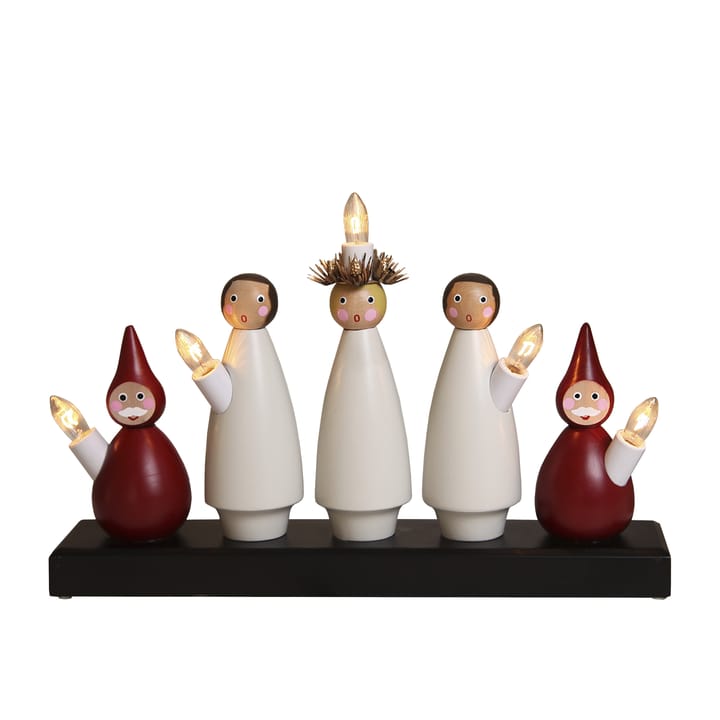Candelabro de Adviento Luciakör, blanco-rojo Star Trading