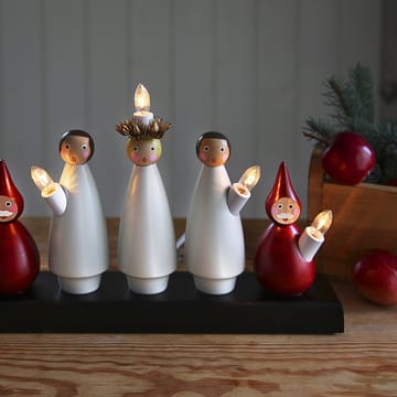 Candelabro de Adviento Luciakör - blanco-rojo - Star Trading