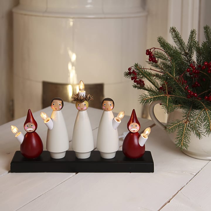 Candelabro de Adviento Luciakör, blanco-rojo Star Trading