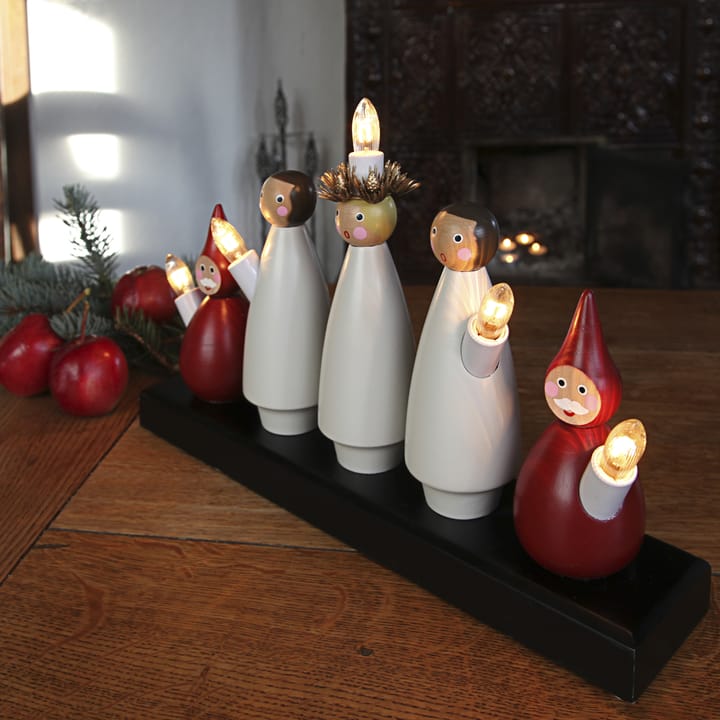 Candelabro de Adviento Luciakör, blanco-rojo Star Trading