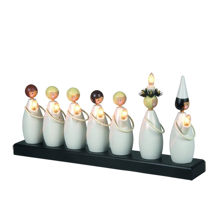 Candelabro de Adviento Luciatåg - blanco - Star Trading