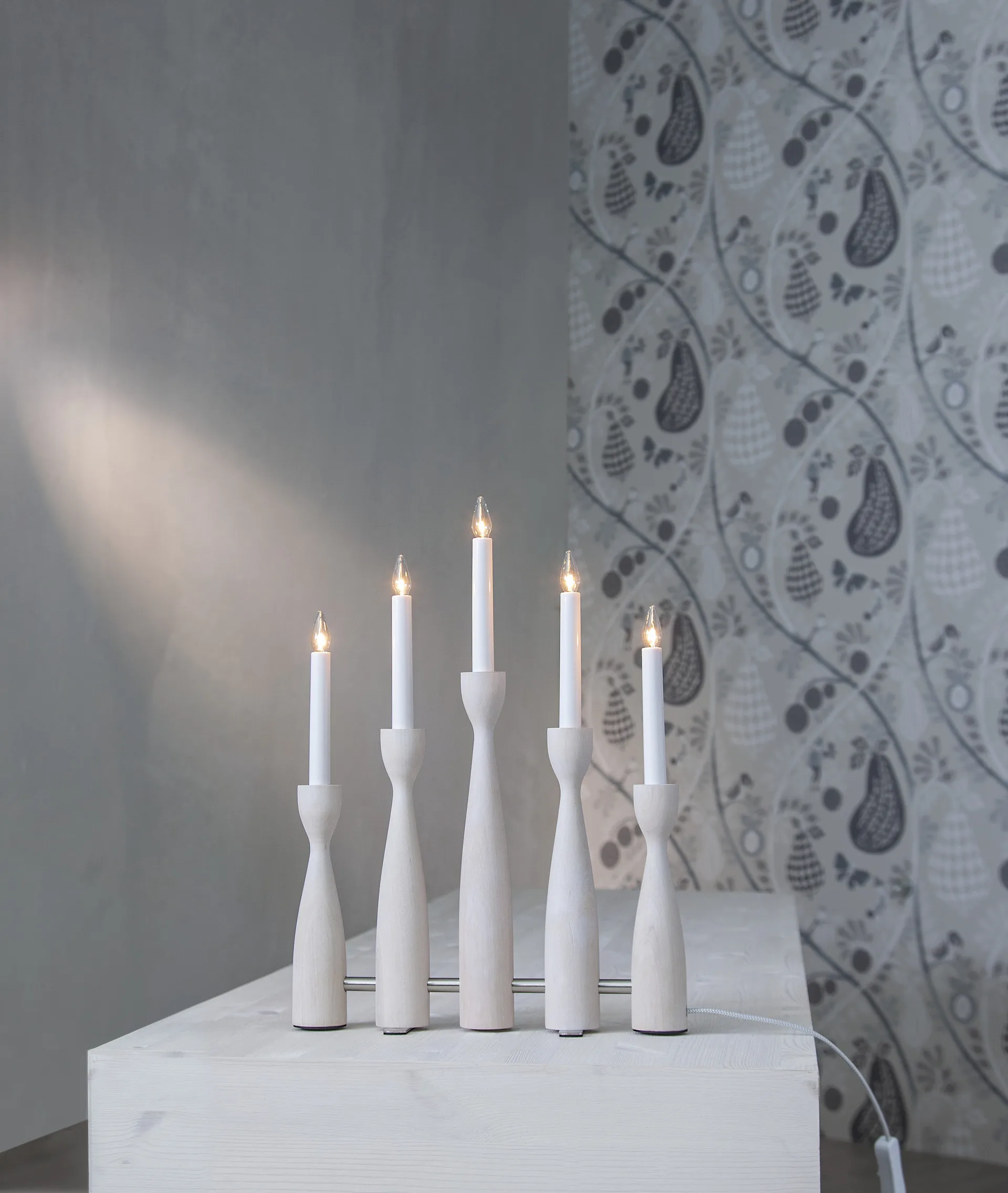 Candelabro de Adviento Midja 2.0, Blanco lacado Star Trading