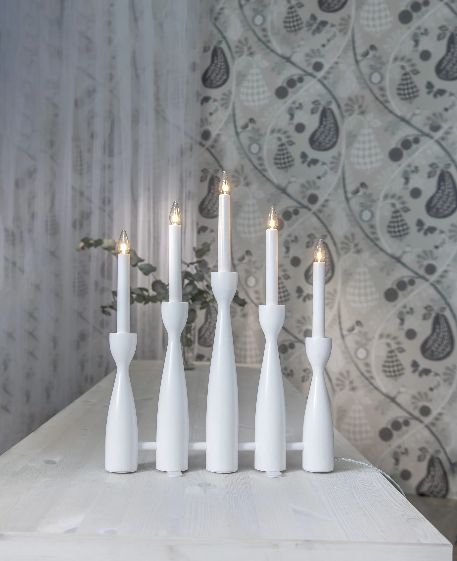 Candelabro de Adviento Midja 2.0, Blanco Star Trading