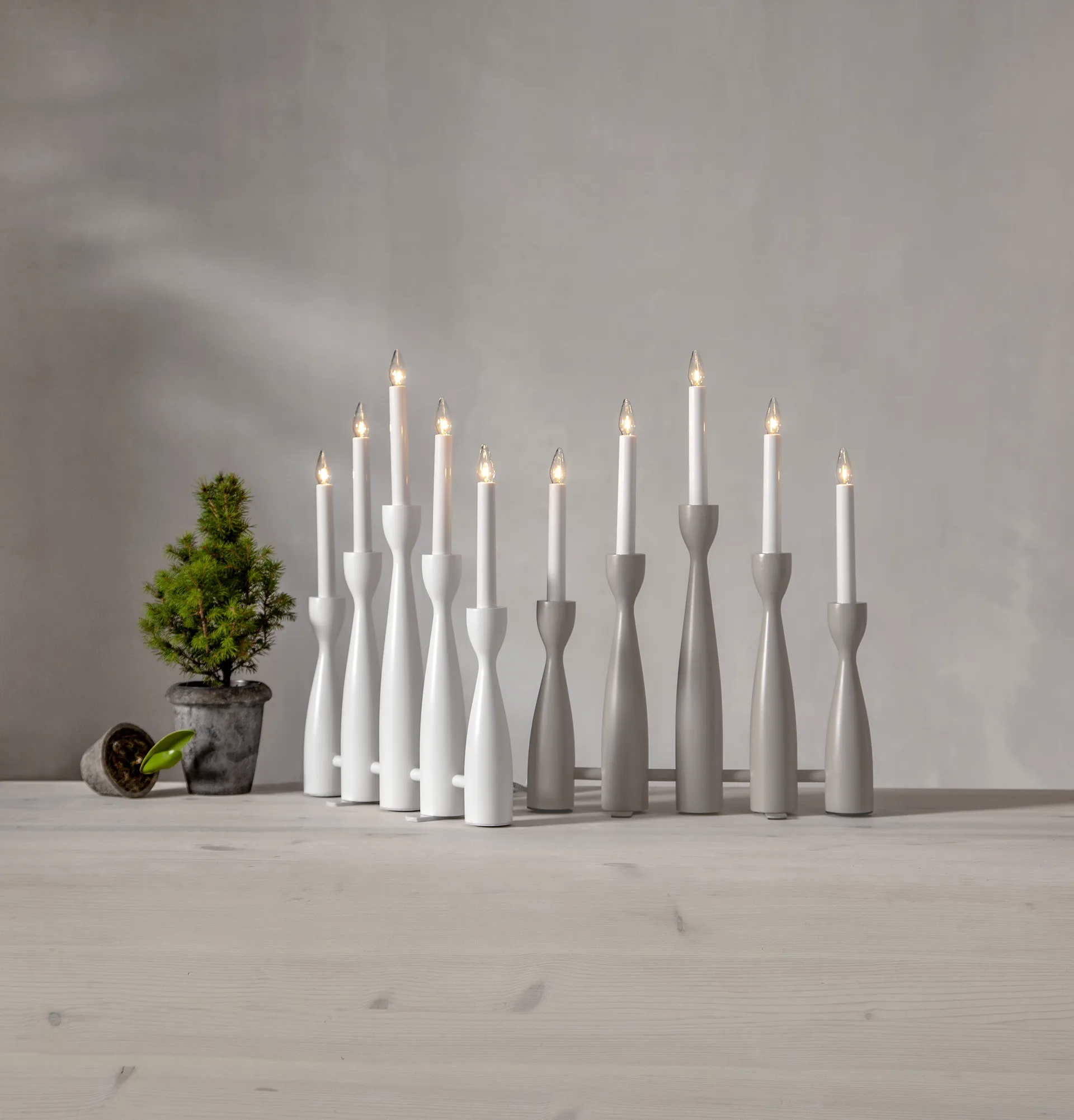 Candelabro de Adviento Midja 2.0, Blanco Star Trading