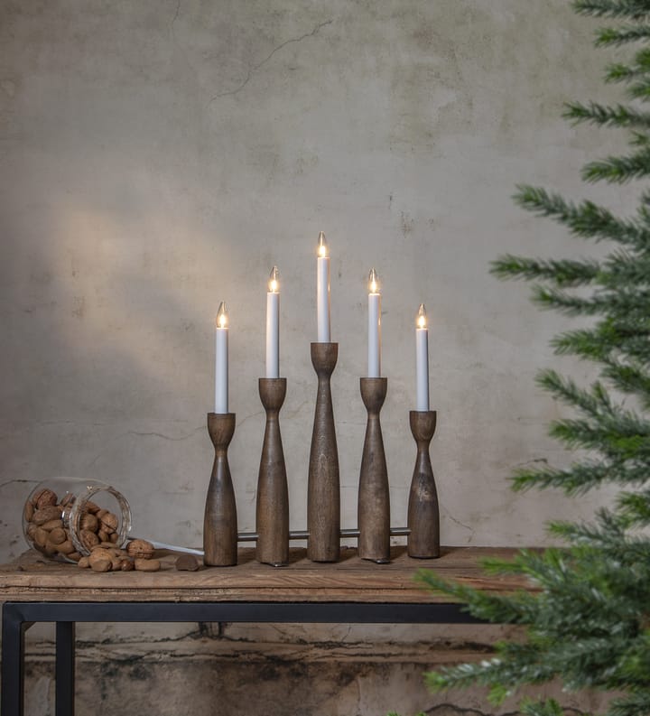 Candelabro de Adviento Midja 2.0, Nogal Star Trading