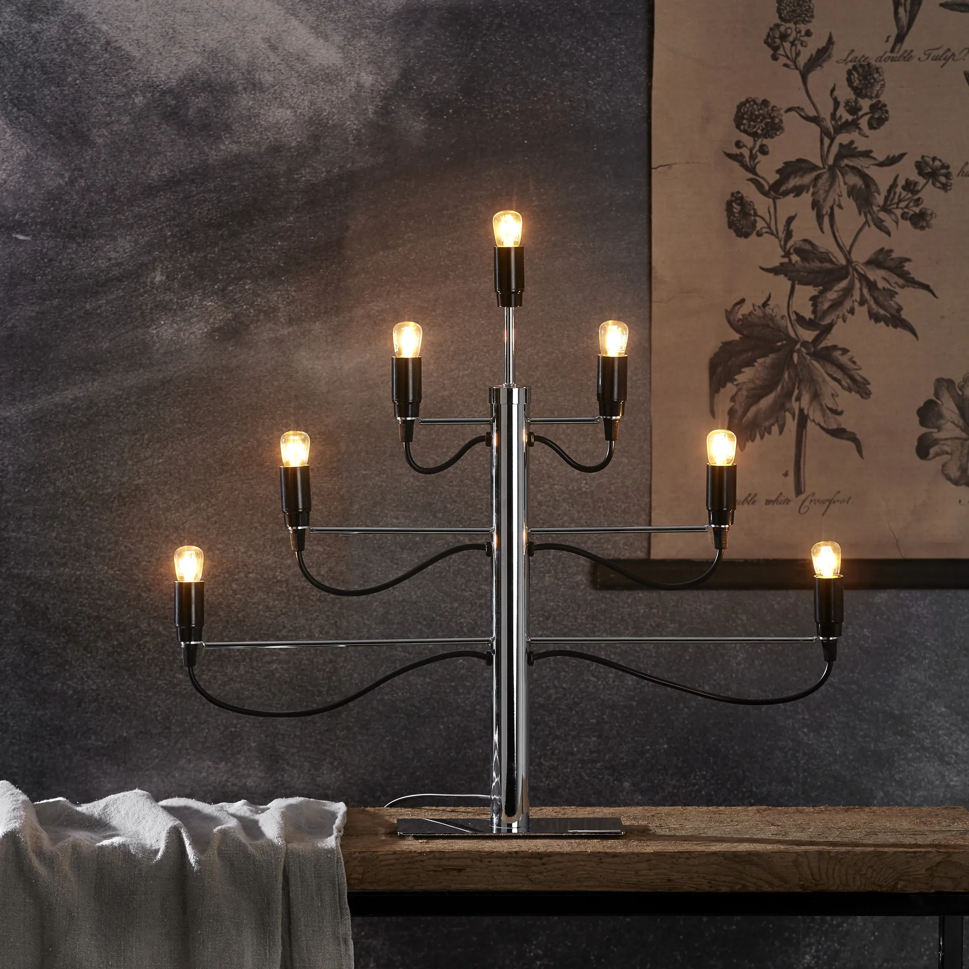 Candelabro de Adviento Milano, cromo Star Trading