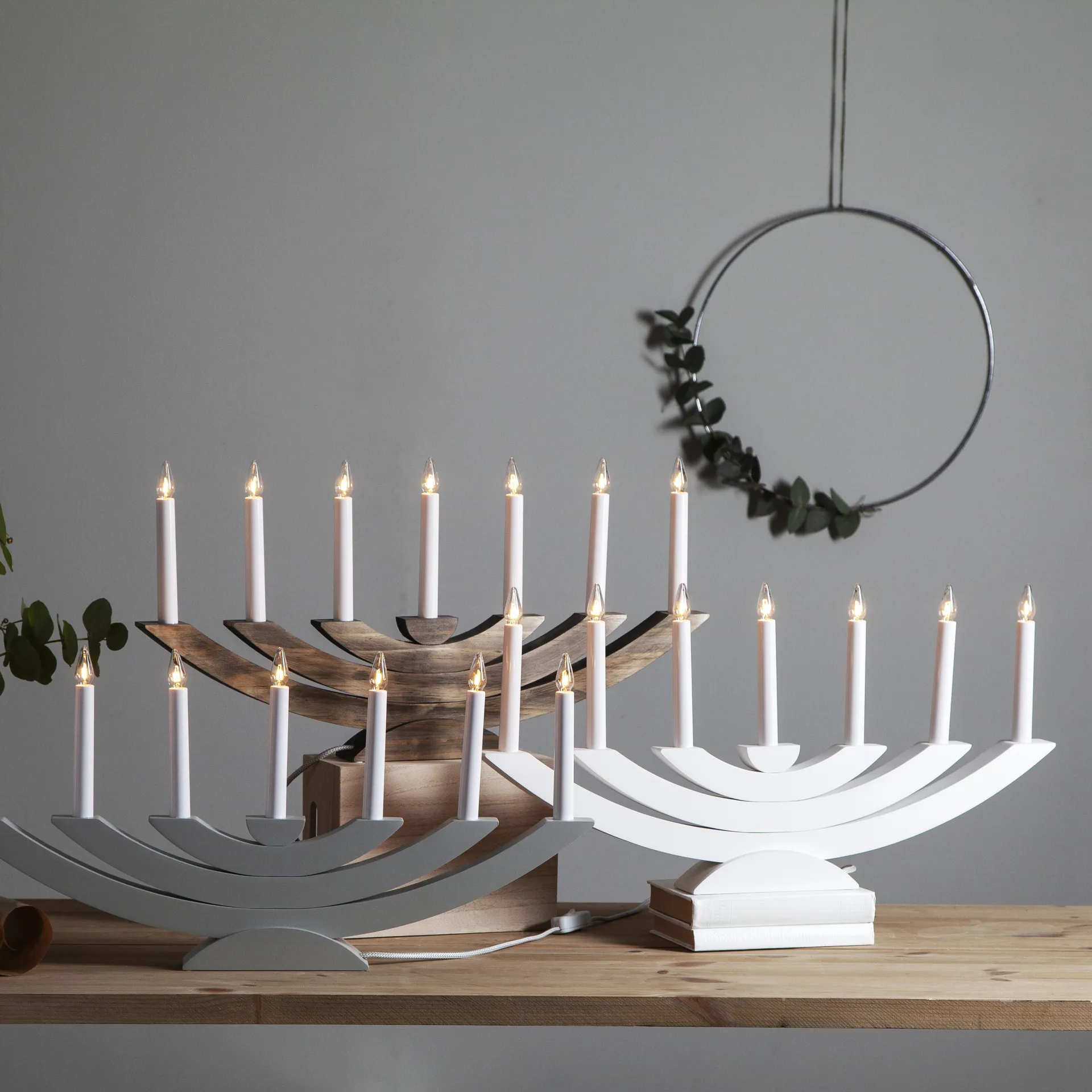 Candelabro de Adviento Navida, blanco Star Trading