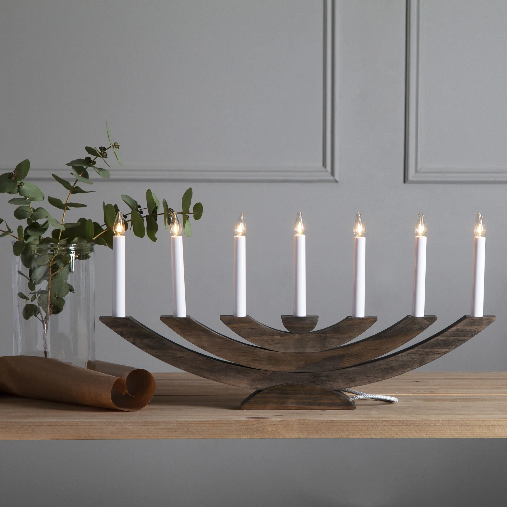 Candelabro de Adviento Navida, marrón Star Trading