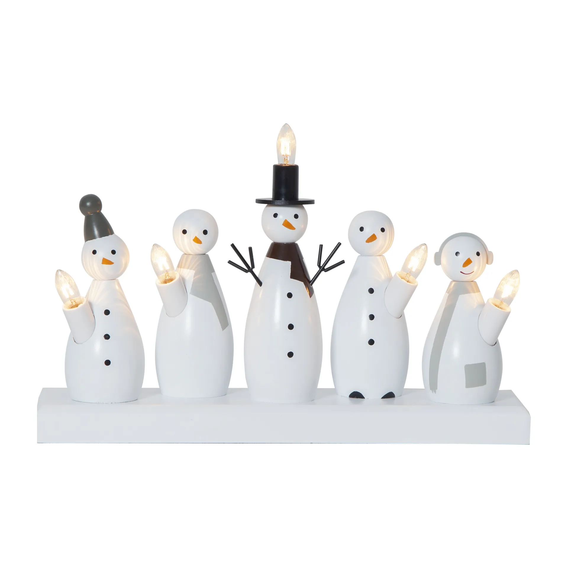 Candelabro de Adviento Snowman, blanco Star Trading