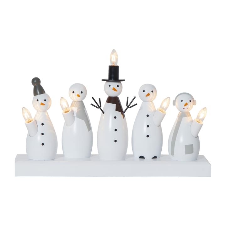 Candelabro de Adviento Snowman - blanco - Star Trading