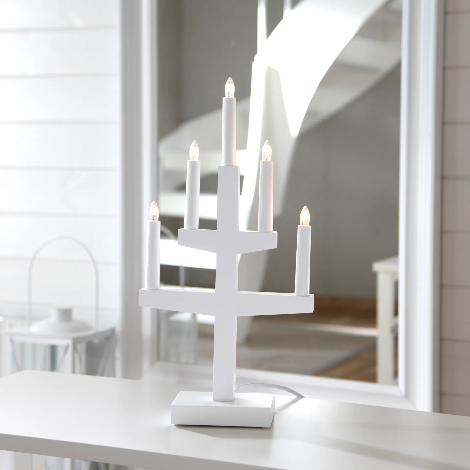 Candelabro de Adviento Trapp 46 cm, blanco Star Trading