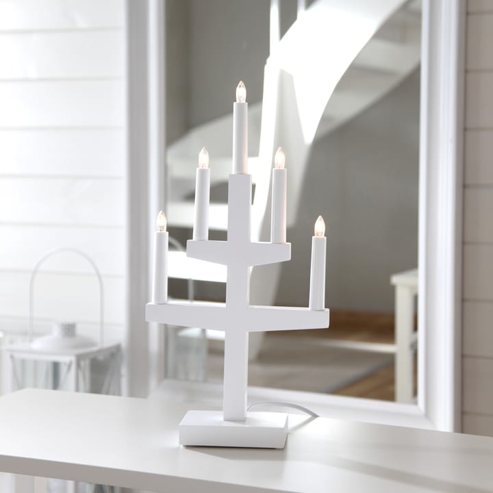 Candelabro de Adviento Trapp 46 cm, blanco Star Trading