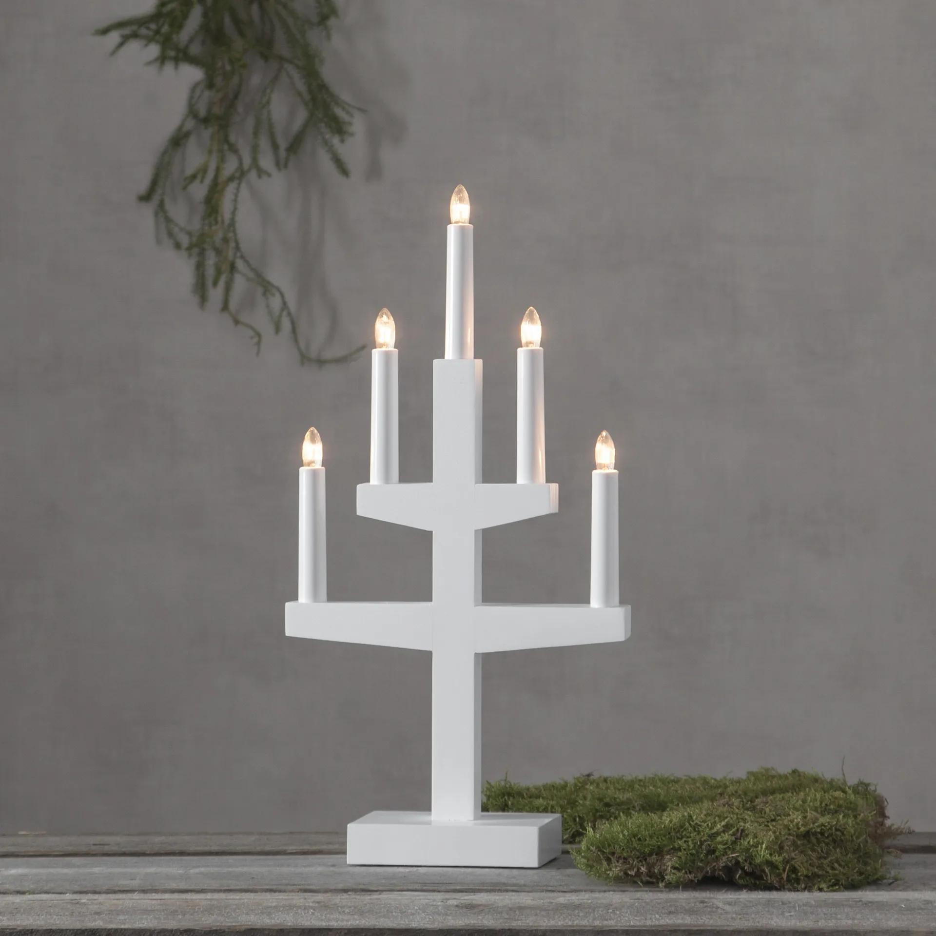 Candelabro de Adviento Trapp 46 cm, blanco Star Trading