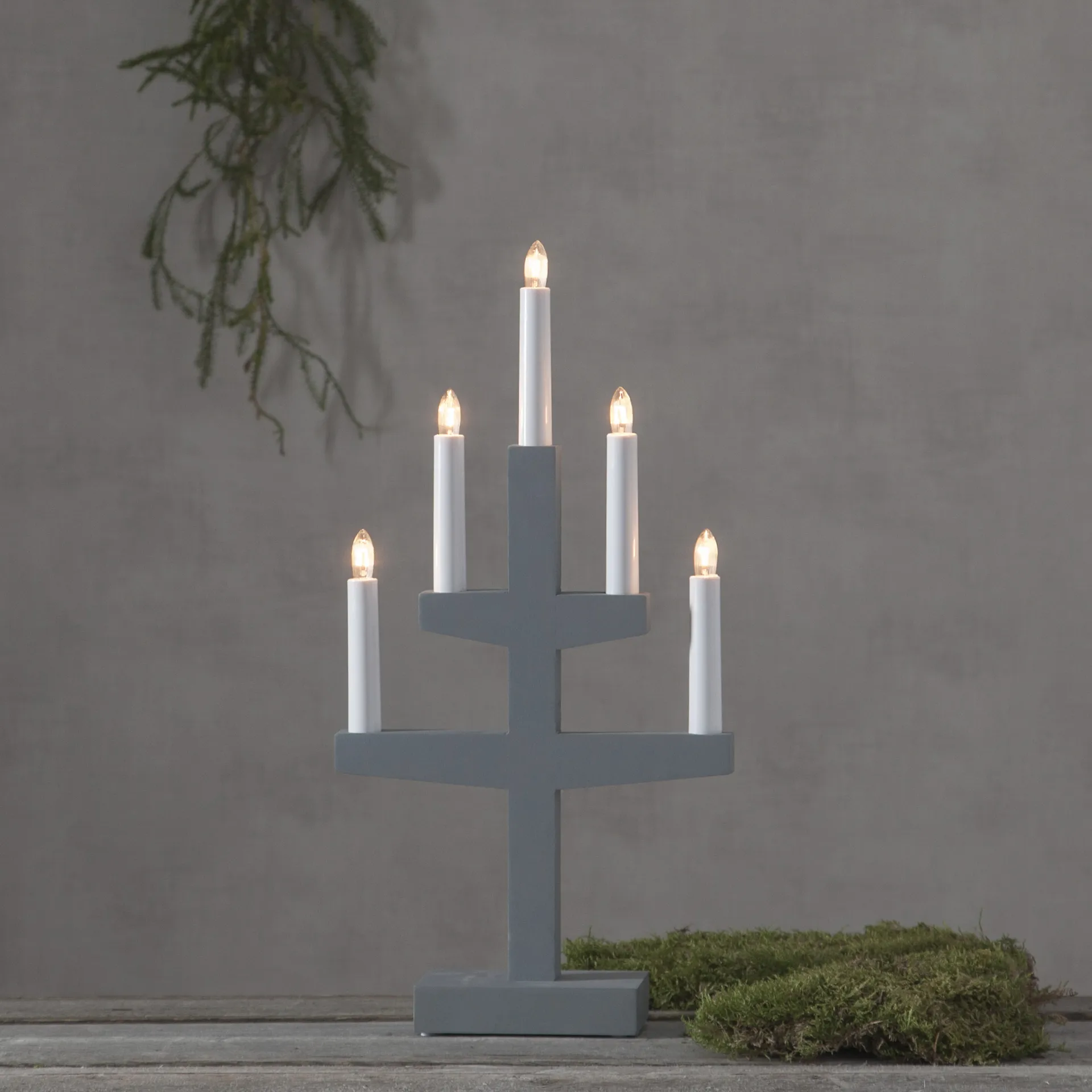 Candelabro de Adviento Trapp 46 cm, gris Star Trading