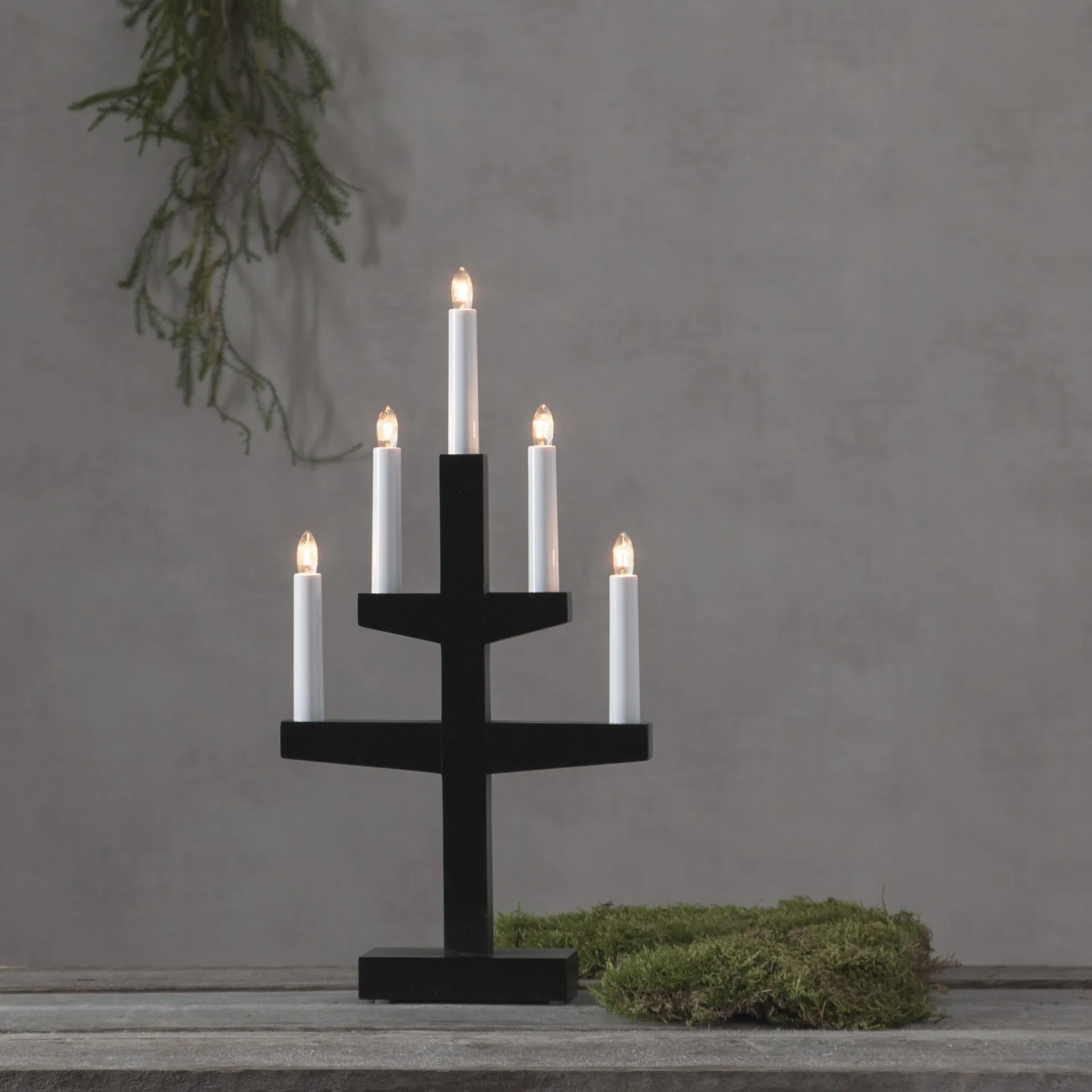 Candelabro de Adviento Trapp 46 cm, negro Star Trading