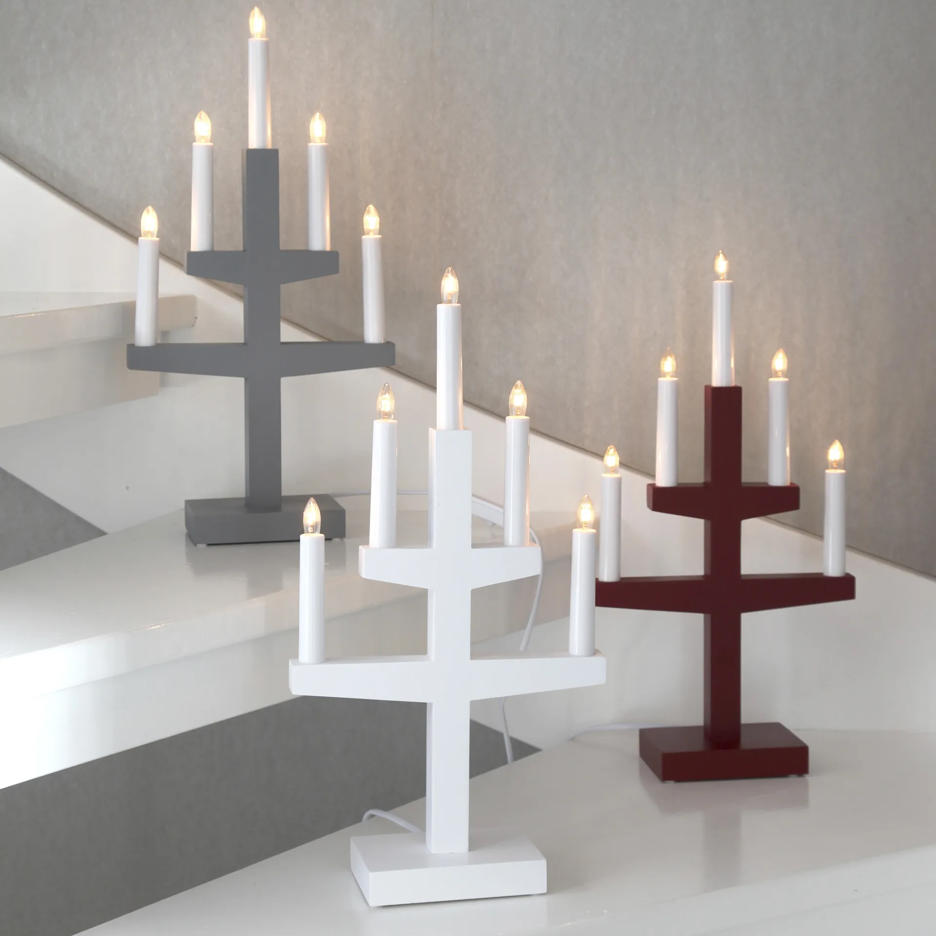 Candelabro de Adviento Trapp 46 cm, rojo Star Trading