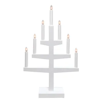 Candelabro de adviento Trapp 54 cm - blanco - Star Trading