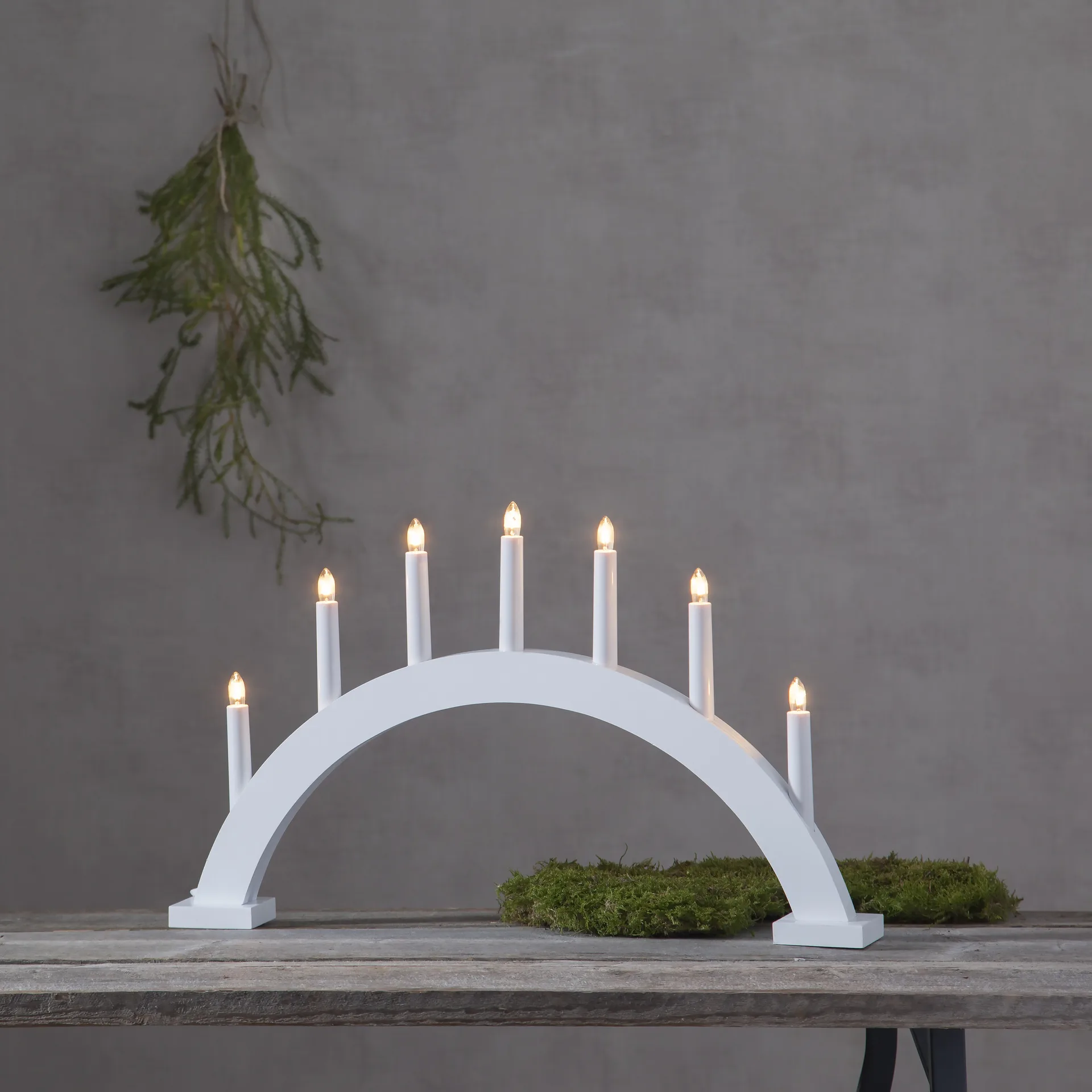 Candelabro de Adviento Trapp arco, blanco Star Trading