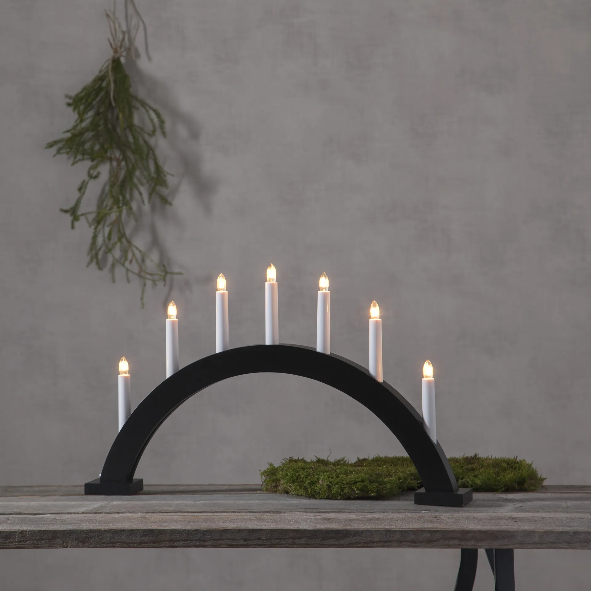 Candelabro de Adviento Trapp arco, negro Star Trading