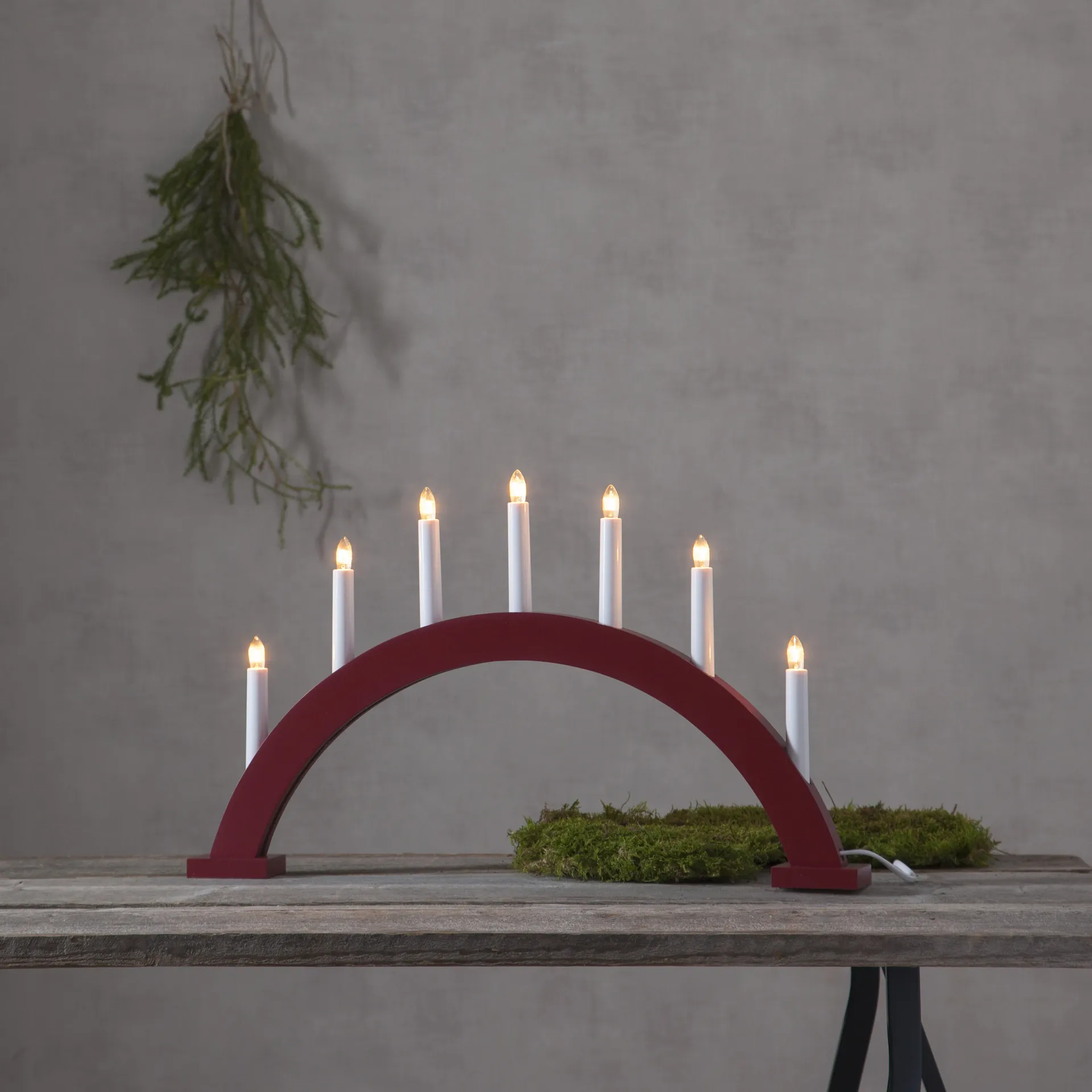 Candelabro de Adviento Trapp arco, rojo Star Trading