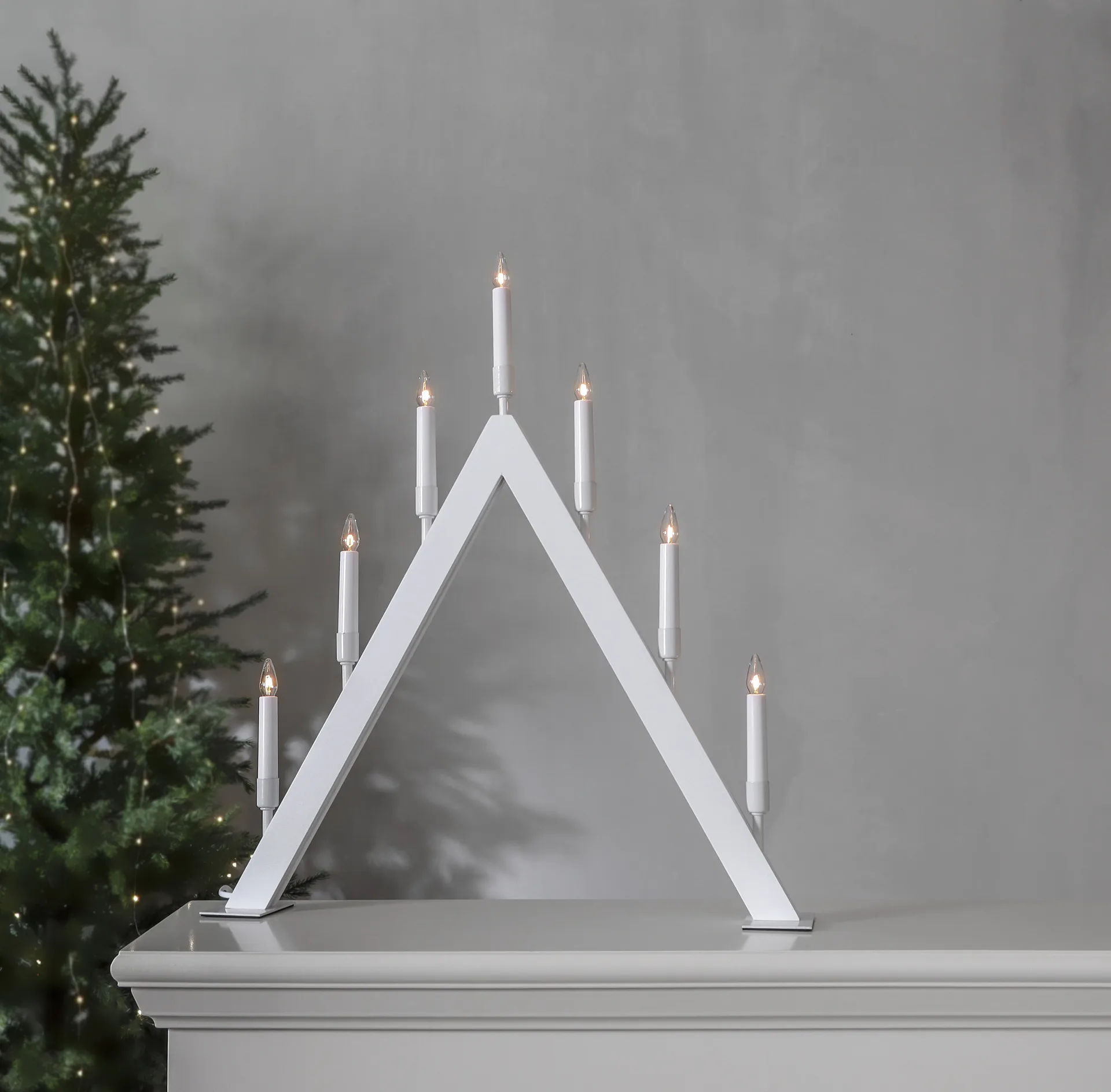 Candelabro de Adviento Vind A, Blanco Star Trading