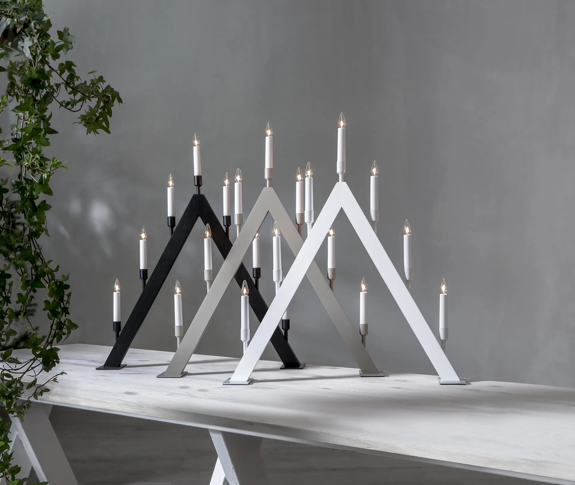 Candelabro de Adviento Vind A, Blanco Star Trading