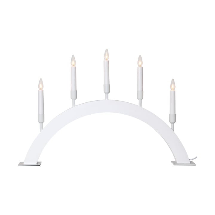 Candelabro de Adviento Vind arco - Blanco - Star Trading
