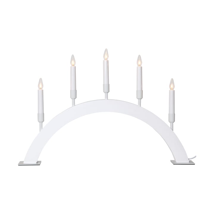 Candelabro de Adviento Vind arco - Blanco - Star Trading