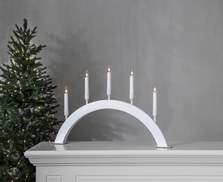 Candelabro de Adviento Vind arco, Blanco Star Trading