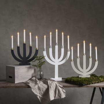 Candelabro eléctrico Elias - blanco-plata - Star Trading