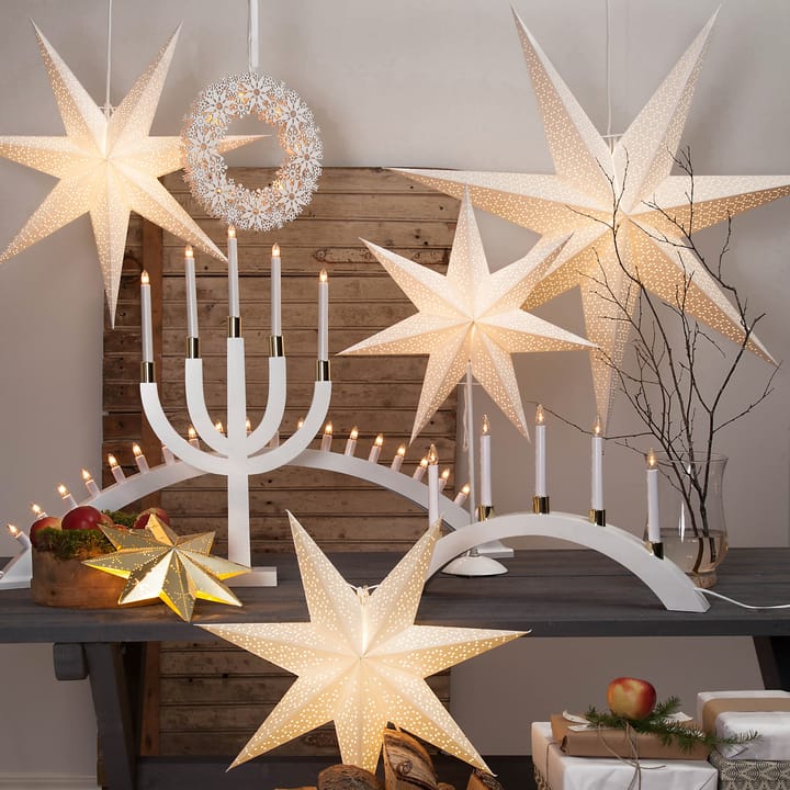 Candelabro eléctrico Elias, blanco Star Trading