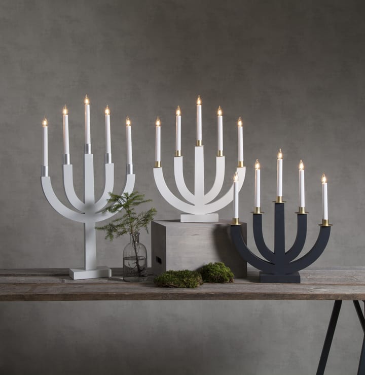 Candelabro eléctrico Elias, gris Star Trading