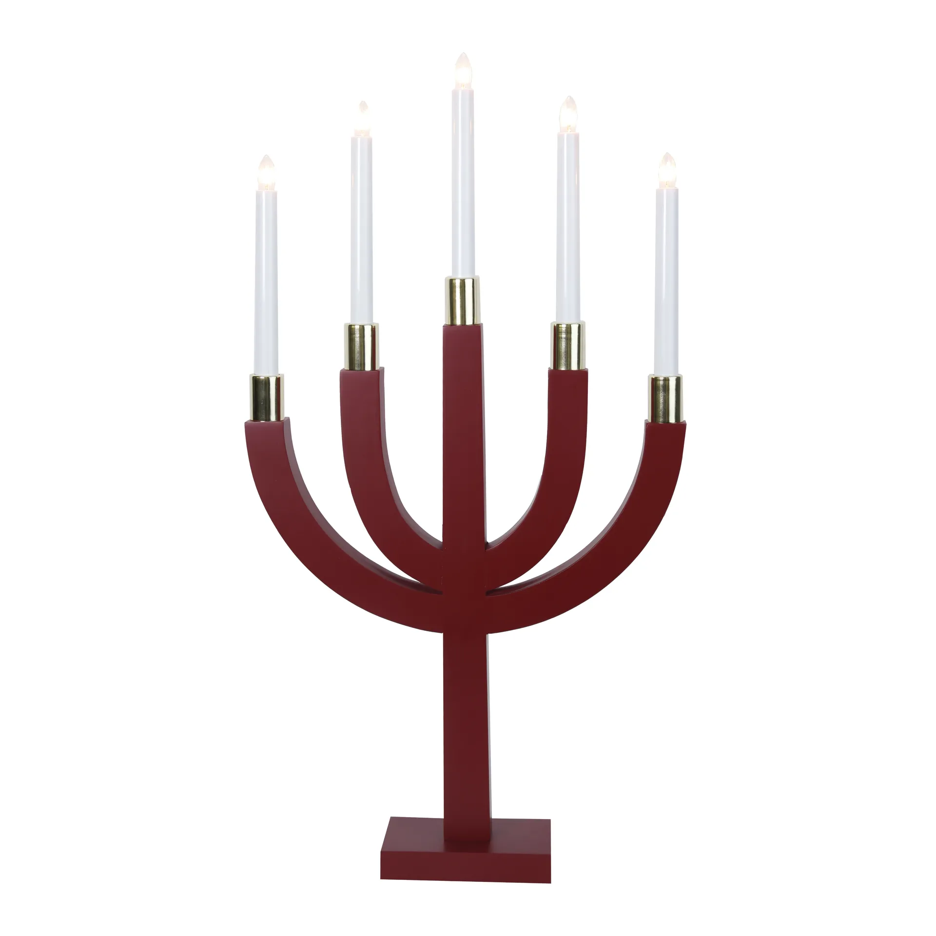 Candelabro eléctrico Elias, rojo Star Trading