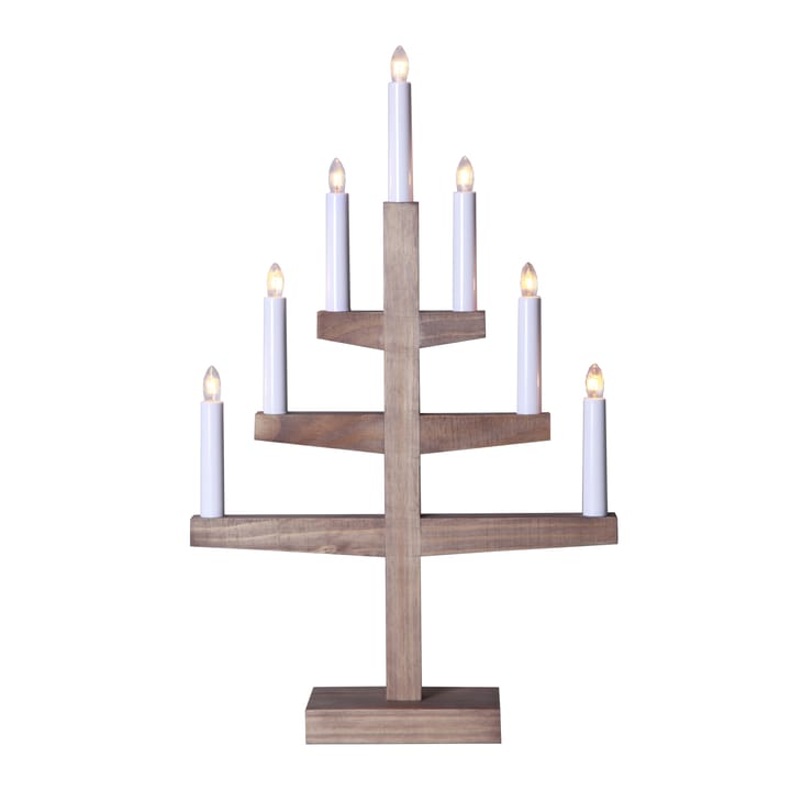 Candelabro eléctrico Trapp 54 cm - barniz marrón - Star Trading