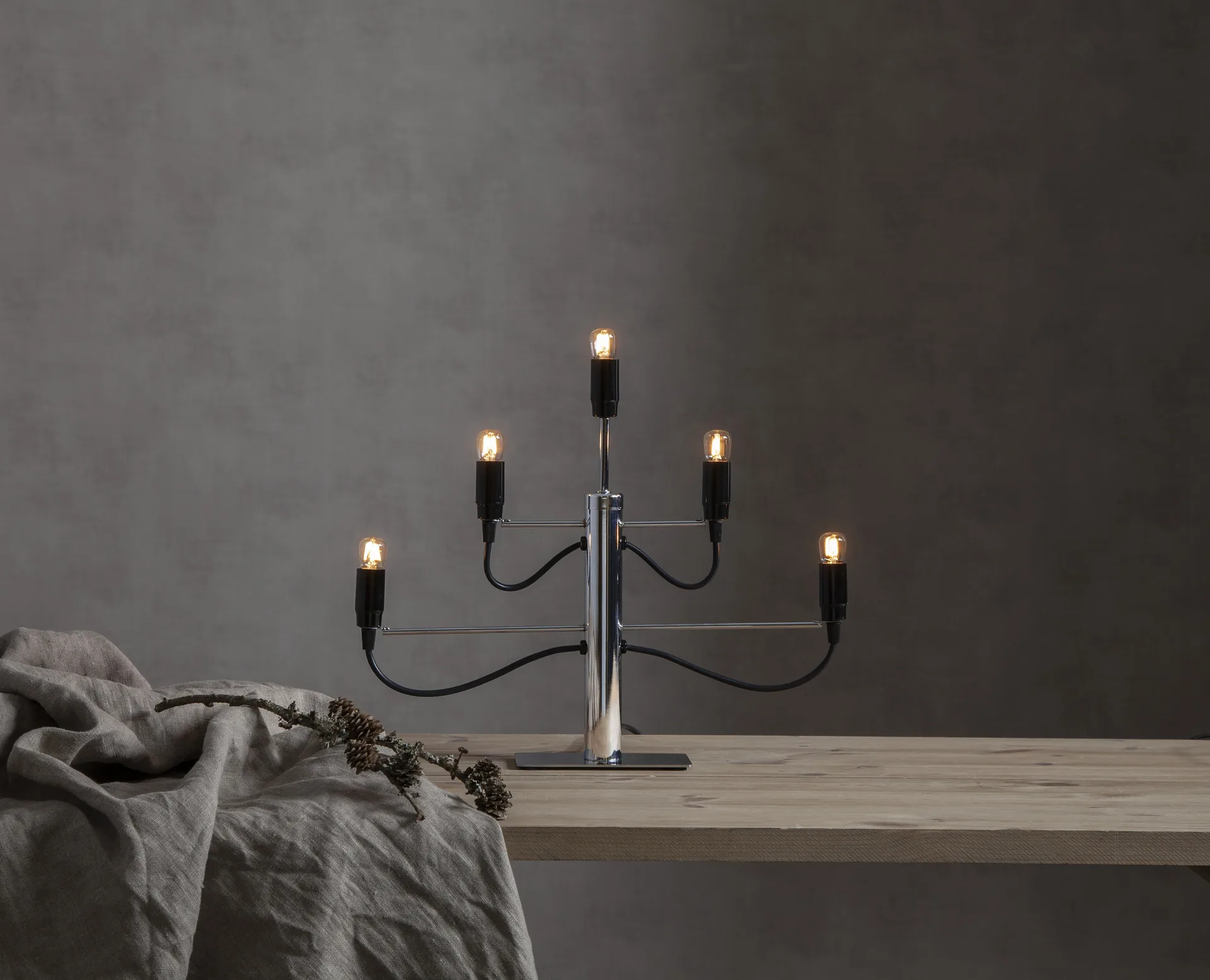 Candelabro Milano 5, 46 cm, Cromo Star Trading