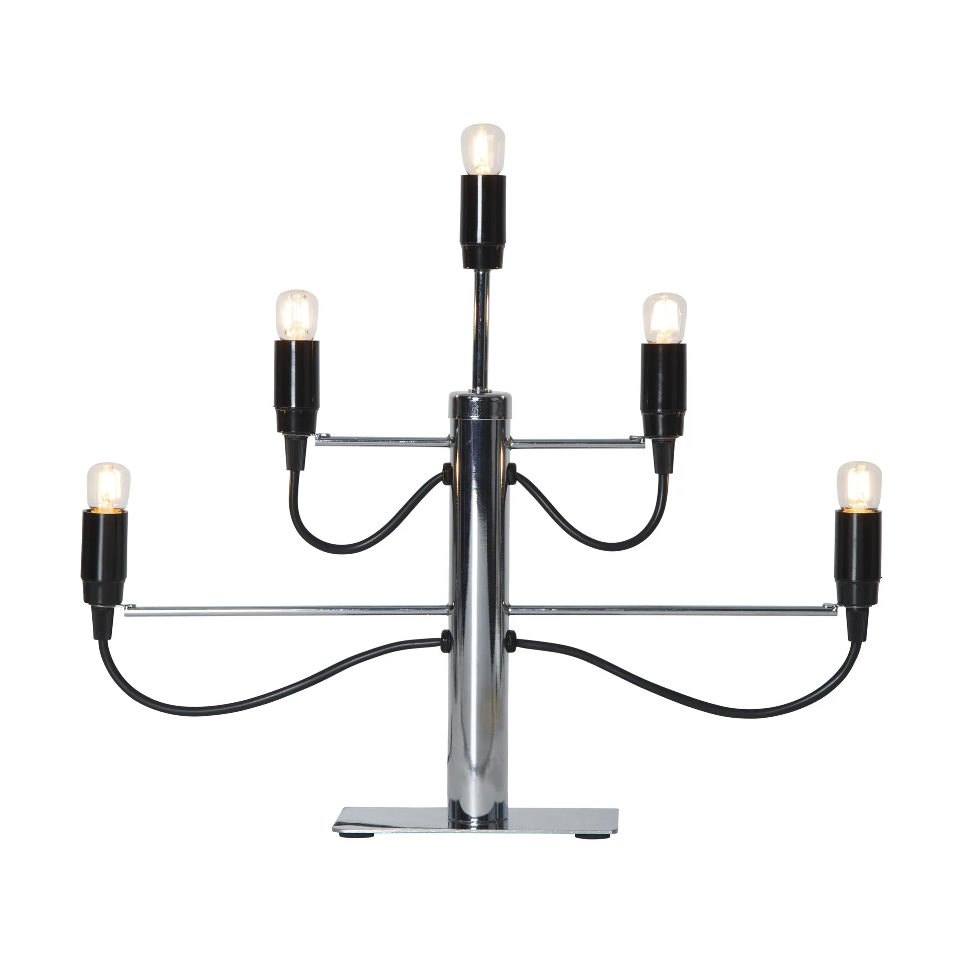 Candelabro Milano 5 46 cm paquete de 2 - Cromo,  Star Trading