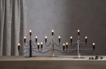 Candelabro Milano 5 46 cm paquete de 2 - Cromo - Star Trading