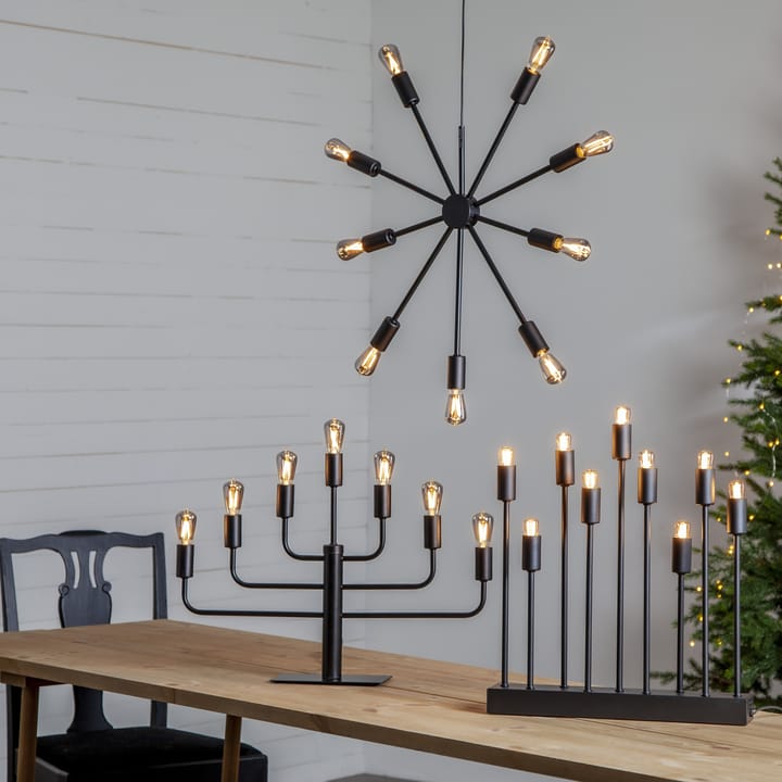 Candelabro Pix, negro Star Trading
